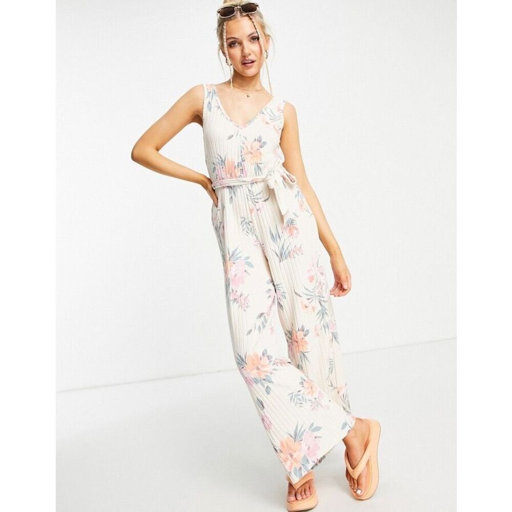 Gilly Hicks Wide Leg Ribbed Jumpsuit Romper | S